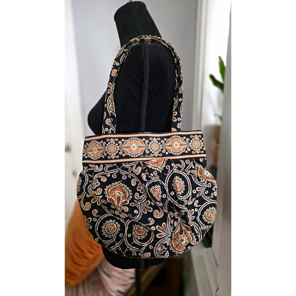 Vera Bradley Paisley Tote Bag Bohemian Zip Closure Lined Inner Pockets